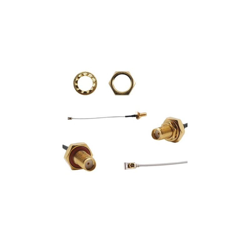 1 pcs - Siretta Male MHF4 to SMA Coaxial Cable, IP67 Coaxial, Terminated