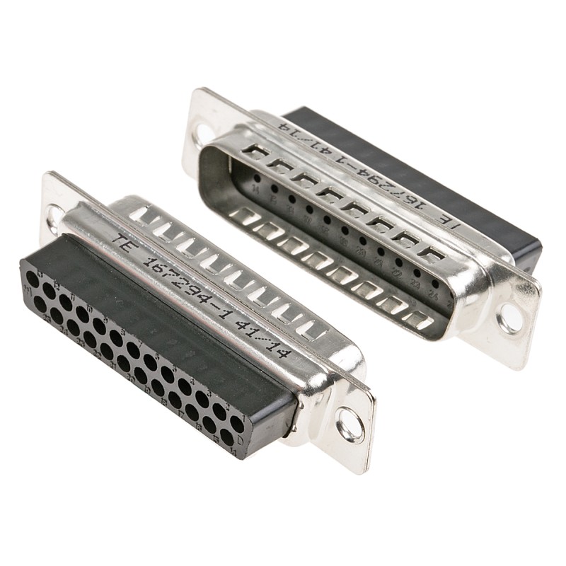 5 pcs - TE Connectivity Amplimite HDP-20 25 Way Cable Mount D-sub Connector Plug