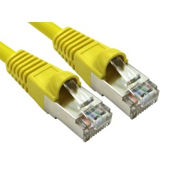 1 pcs - RS PRO Cat6a Straight Male RJ45 to Straight Male RJ45 Ethernet Cable, S/FTP, Yellow LSZH Sheath, 500mm, Low Smoke Zero