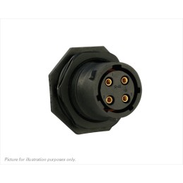 1 pcs - Souriau Circular Connector, 4 Contacts, Panel Mount, Plug, Female, IP68, IP69K, UTS Series