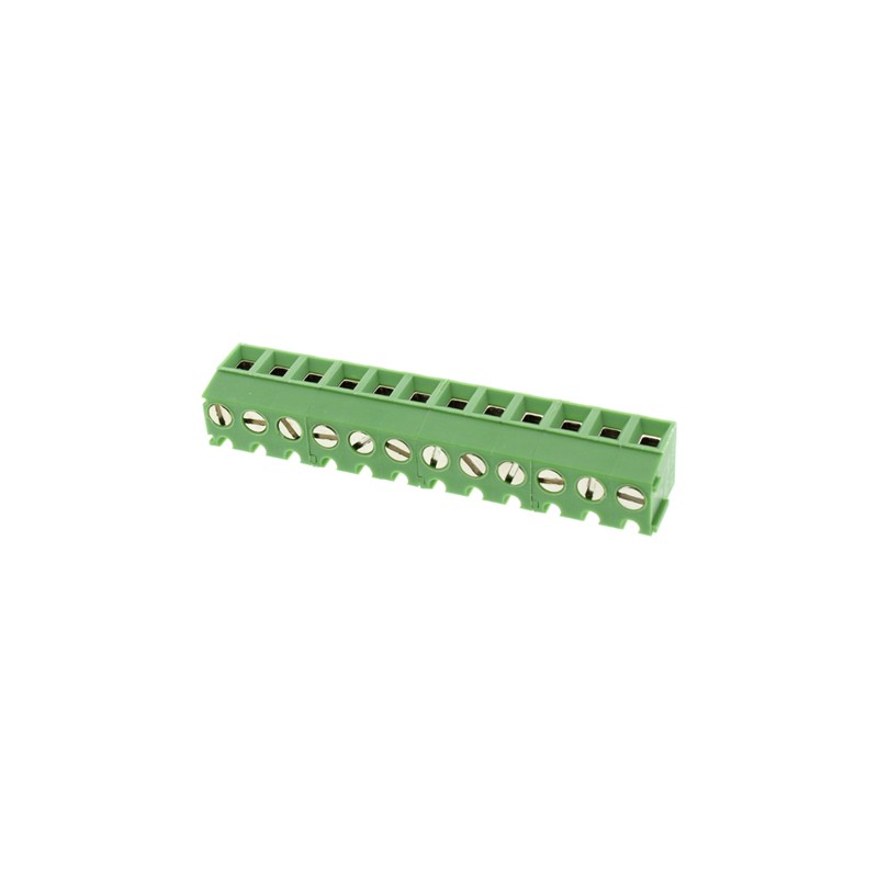 1 pcs - RS PRO PCB Terminal Block, 12-Contact, 3.81mm Pitch, Through Hole Mount, 1-Row, Screw Termination
