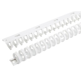 6 pcs - Hager Standard Grey Slotted Flexible Panel Trunking - Flexible Slot, W23 mm x D21mm, L0.5m, Polyamide