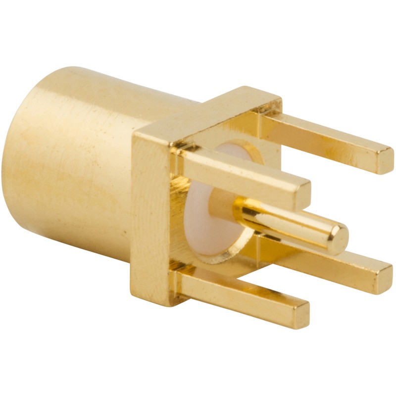 1 pcs - Amphenol RF 262104 Series, jack PCB Mount MCX Connector, 50Ω, Through Hole Termination, Straight Body