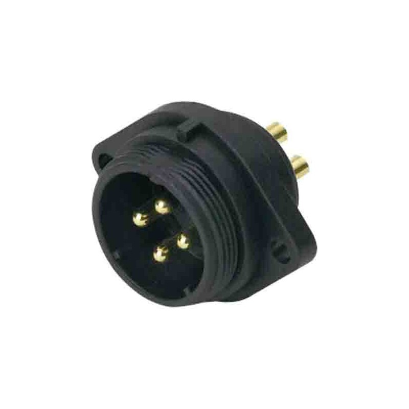 1 pcs - RS PRO Circular Connector, 4 Contacts, Flange Mount, Plug, Male, IP68