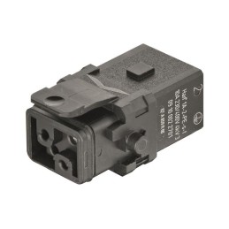 1 pcs - HARTING Heavy Duty Power Connector Insert, 10A, Female, Han 1A Series, 2 Contacts