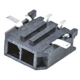 125 pcs - Molex Micro-Fit 3.0 Series Right Angle Surface Mount PCB Header, 2 Contact(s), 3.0mm Pitch, 1 Row(s), Shrouded