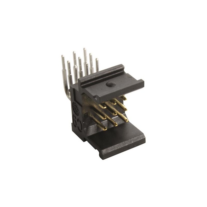 1 pcs - HARTING Har-Modular Series Angled PCB Header, 9 Contact(s), 2.54mm Pitch, 3 Row(s)