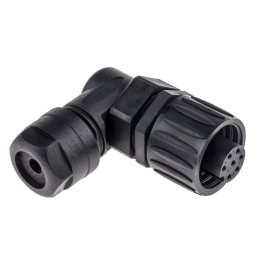 1 pcs - Amphenol Circular Connector, 6 + PE Contacts, Cable Mount, Socket, Female, IP65, IP67, Ecomate Series