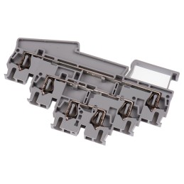 1 pcs - Phoenix Contact Clipline Series Grey Feed Through Terminal Block, 4mm², Triple-Level, Spring Clamp Termination
