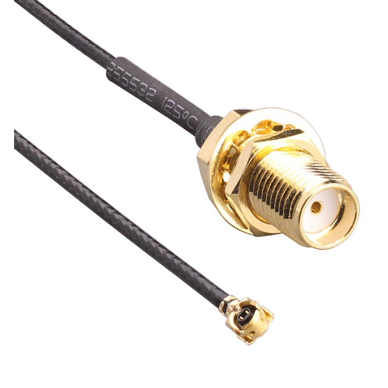 1 pcs - TE Connectivity Female U.FL to Male SMA Coaxial Cable, 100mm, UFL Coaxial, Terminated