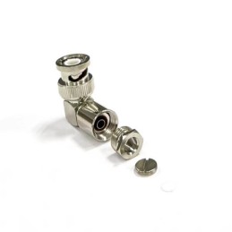 1 pcs - RS PRO, Plug Cable Mount BNC Connector, 50Ω, Clamp Termination, Right Angle Body