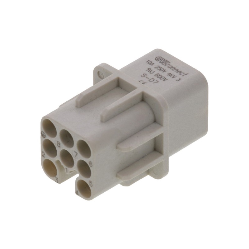 1 pcs - Molex Heavy Duty Power Connector Module, 10A, Female, 93601 Series, 7 Contacts