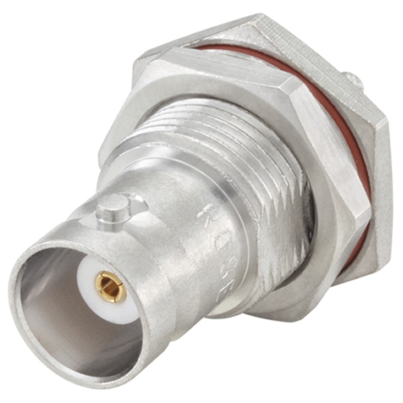 1 pcs - Rosenberger BNC Series, jack Panel Mount BNC Connector, 50Ω, Crimp Termination, Straight Body