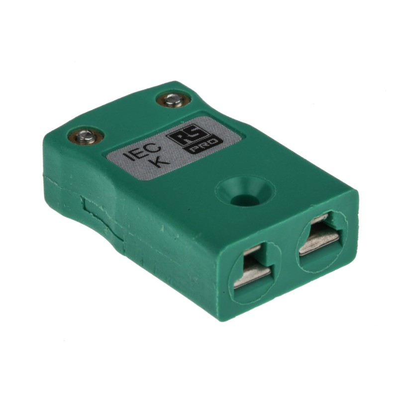 1 pcs - RS PRO In-Line Thermocouple Connector for Use with Type K Thermocouple, Miniature Size, IEC Standard