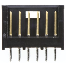1000 pcs - TE Connectivity AMPMODU MOD II Series Straight Through Hole PCB Header, 6 Contact(s), 2.54mm Pitch, 1 Row(s), Shroude
