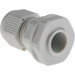 10 pcs - RS PRO Grey Nylon Cable Gland, PG7 Thread, 3.5mm Min, 6mm Max, IP68