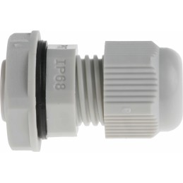 10 pcs - RS PRO Grey Nylon Cable Gland, PG7 Thread, 3.5mm Min, 6mm Max, IP68