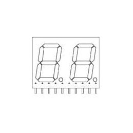 10 pcs : LDD-N512RI-RA - LED Displays & Accessories .3' Dual Rt Ang Grn