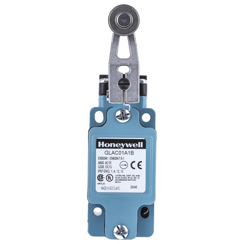 1 pcs - Honeywell GLA Series Roller Lever Limit Switch, NO/NC, IP67, SPDT, Die Cast Zinc Housing, 600V ac Max, 6A Max