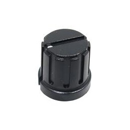 10 pcs : 450-CE15 - Knobs & Dials RIBBED .59 D1/4'S BK