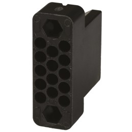 1 pcs - TE Connectivity, M Female Connector Housing, 3.81mm Pitch, 14 Way, 3 Row