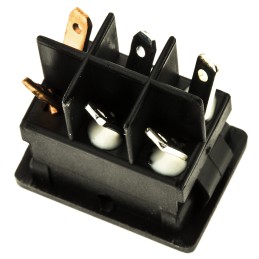 1 pcs - C & K Illuminated DPST, On-Off Rocker Switch Panel Mount