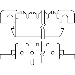 1 pcs - TE Connectivity Universal MATE-N-LOK Series Right Angle Through Hole PCB Socket, 3 Contact(s), 6.35mm Pitch, 1 Row(s),