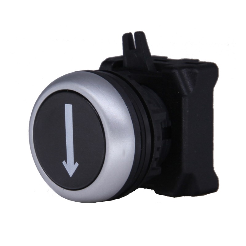 1 pcs - RS PRO Black Spring Return Push Button Head, 22mm Cutout, IP65