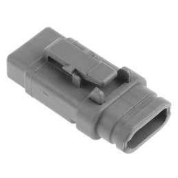 1 pcs - Deutsch, DTM Automotive Connector Plug 3 Way, Crimp Termination