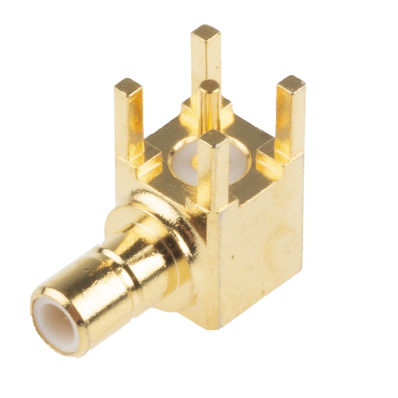 1 pcs - RS PRO, Plug PCB Mount SMB Connector, 50Ω, Solder Termination, Right Angle Body