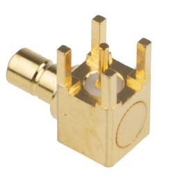 1 pcs - RS PRO, Plug PCB Mount SMB Connector, 50Ω, Solder Termination, Right Angle Body
