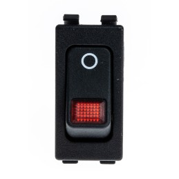 1 pcs - Marquardt Illuminated DPST, On-None-Off Rocker Switch Panel Mount