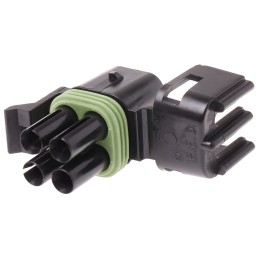 1 pcs - Delphi, Weather-Pack Automotive Connector Socket 4 Way, Crimp Termination
