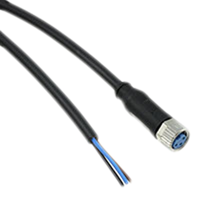 1 pcs - TE Connectivity Straight Female 3 way M8 to Unterminated Sensor Actuator Cable, 1.5m