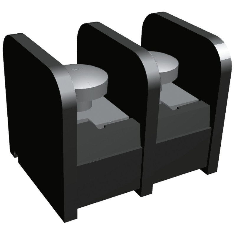 1 pcs - TE Connectivity Dual Barrier Strip, 2 Contact, 9.53mm Pitch, 1 Row, 20A