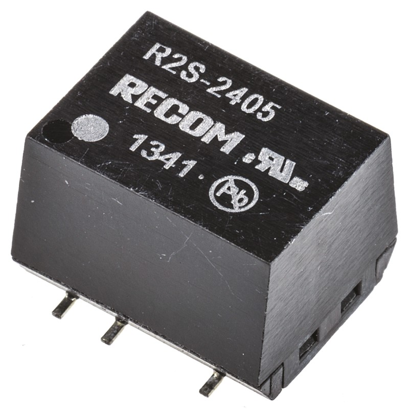 1 pcs - Recom R2S DC-DC Converter, 5V dc/ 400mA Output, 21.6 - 26.4 V dc Input, 2W, Surface Mount, +100°C Max Temp -40°C