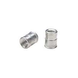 10 pcs : AETS-616 - Screws & Fasteners Atlas Rivet Nut, AET, 360 Swaging Low Profile Head, Open End, Steel, Thread Size - 3/8-16