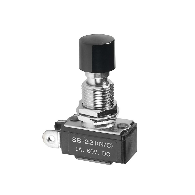 1 pcs - NKK Switches Push Button Switch, On-(Off), Panel Mount, 12.5mm Cutout, SPST