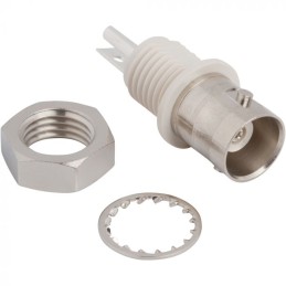 1 pcs - Amphenol RF Receptacle Bulkhead BNC Connector, Solder Termination, Straight Body