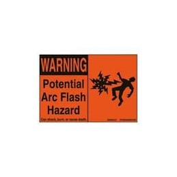 10 pcs : PPS0305W2100 - Labels & Industrial Warning Signs Adh Sign Polyester Warning Arc F
