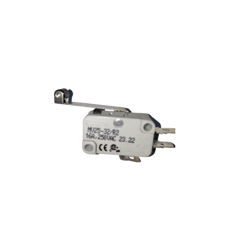1 pcs - RS PRO Long Roller Lever Microswitch, Quick Connect Terminal, 16A @ 250V ac, SPDT, IP40