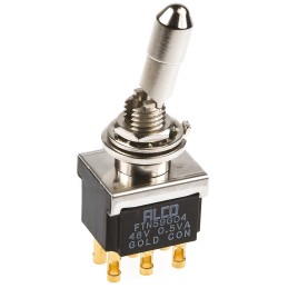 1 pcs - TE Connectivity Toggle Switch, Panel Mount, On-On, DPDT, Solder Terminal