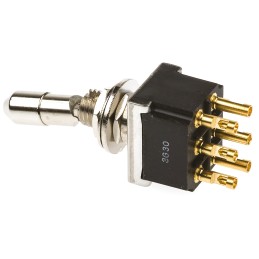 1 pcs - TE Connectivity Toggle Switch, Panel Mount, On-On, DPDT, Solder Terminal