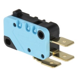 1 pcs - Crouzet Plunger Micro Switch, Tab Terminal, 20 A @ 250 V ac, SPDT, IP40