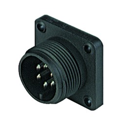 1 pcs - Hirschmann, CM 6 Way Panel Mount MIL Spec Circular Connector, Pin Contacts,Shell Size 14, Screw Coupling, MIL-DTL-5015