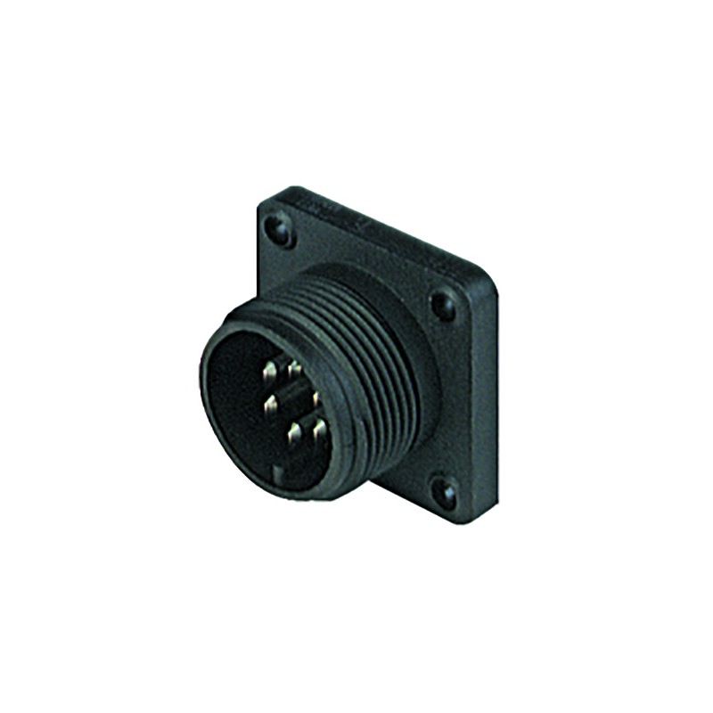 1 pcs - Hirschmann, CM 6 Way Panel Mount MIL Spec Circular Connector, Pin Contacts,Shell Size 14, Screw Coupling, MIL-DTL-5015