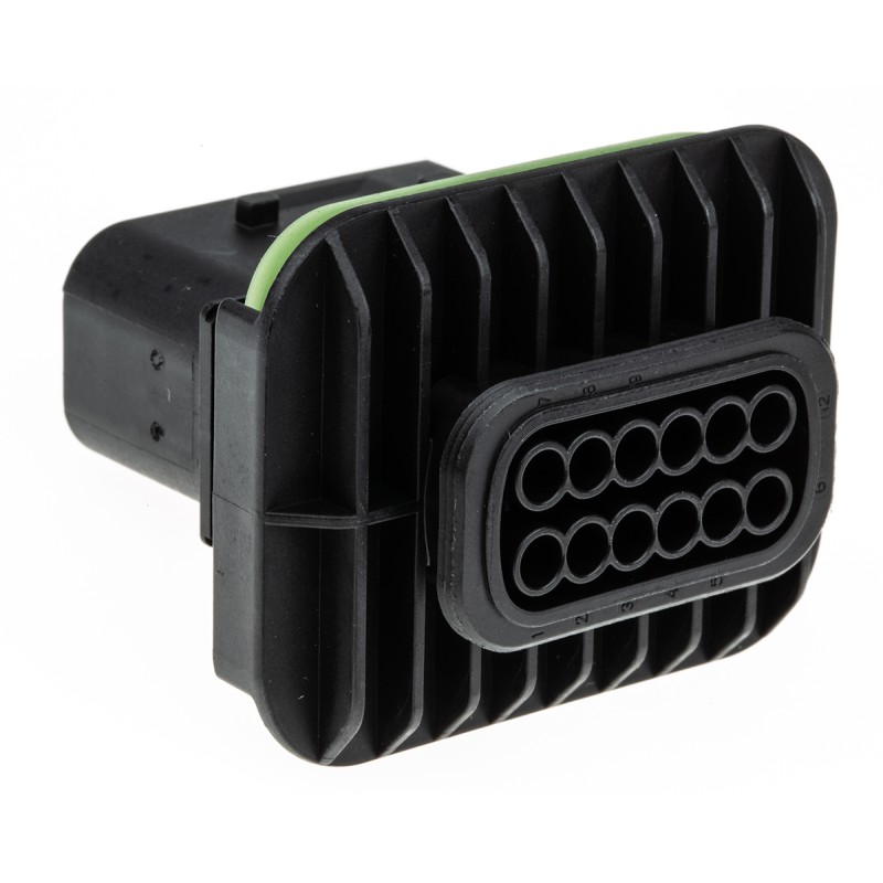 1 pcs - TE Connectivity, HDSCS Automotive Connector Plug 12 Way, Crimp Termination