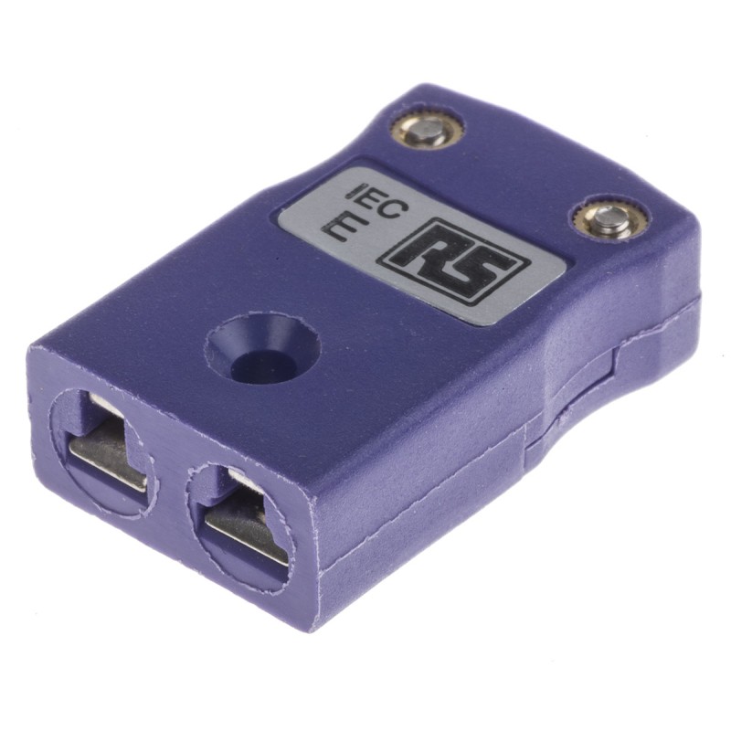 1 pcs - RS PRO In-Line Thermocouple Connector for Use with Type E Thermocouple, Miniature Size, IEC Standard