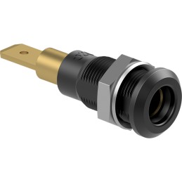 1 pcs - Staubli Grey Socket Test Socket, Tab Termination, 25A, 30V ac, Gold Plating