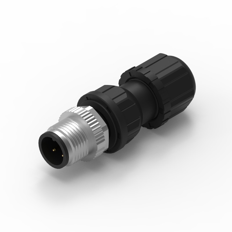 10 pcs - Wurth Elektronik Circular Connector, 4 Contacts, Cable Mount, M12 Connector, Plug, Male, IP68, WR-CIRC Series